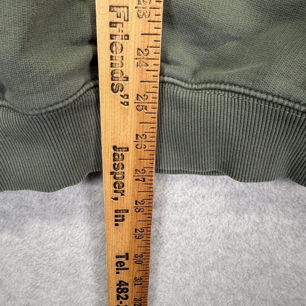 Carhartt Hoodie Mens Medium Green Relaxed Fit Graphic Sleeve Fleece Pullover - Picture 3 of 6